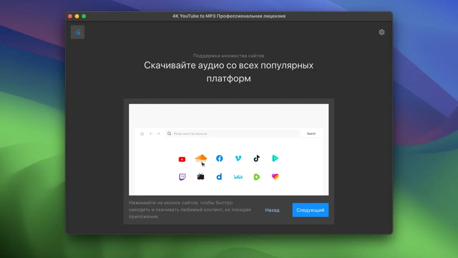 youtube downloader 4k — window overview