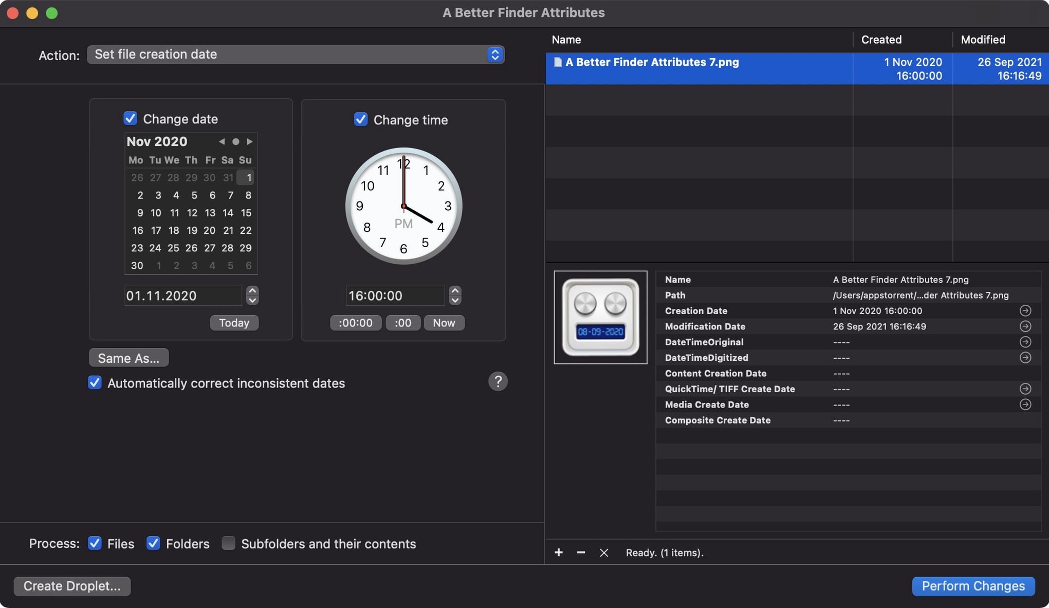 A Better Finder Attributes mode 2