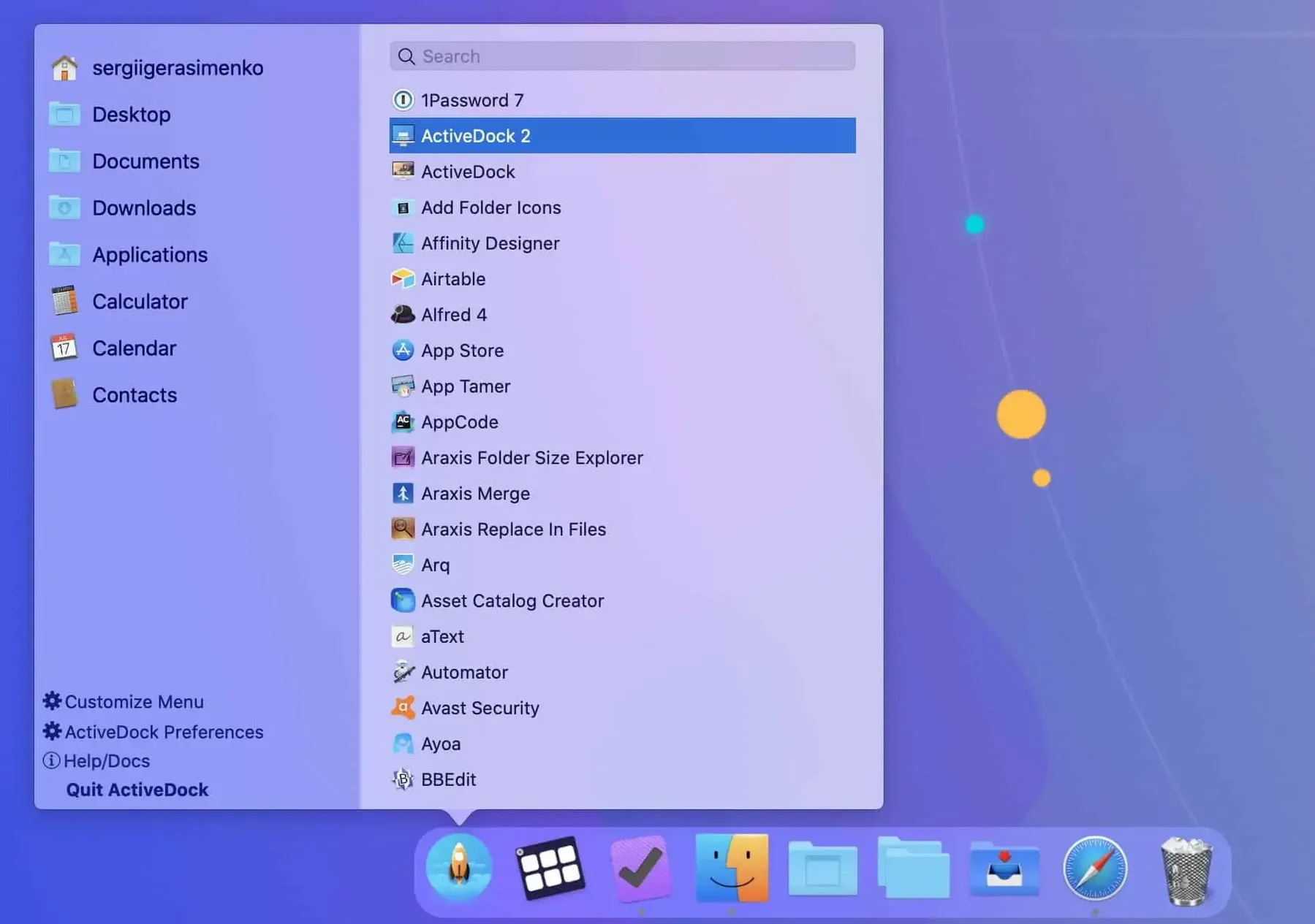 activedock mac torrent — window overview