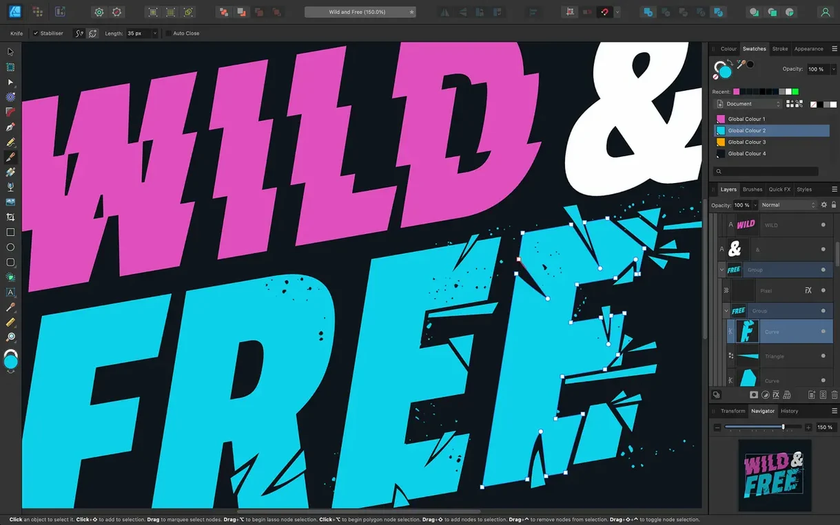 affinity designer 2.6.5 start screen