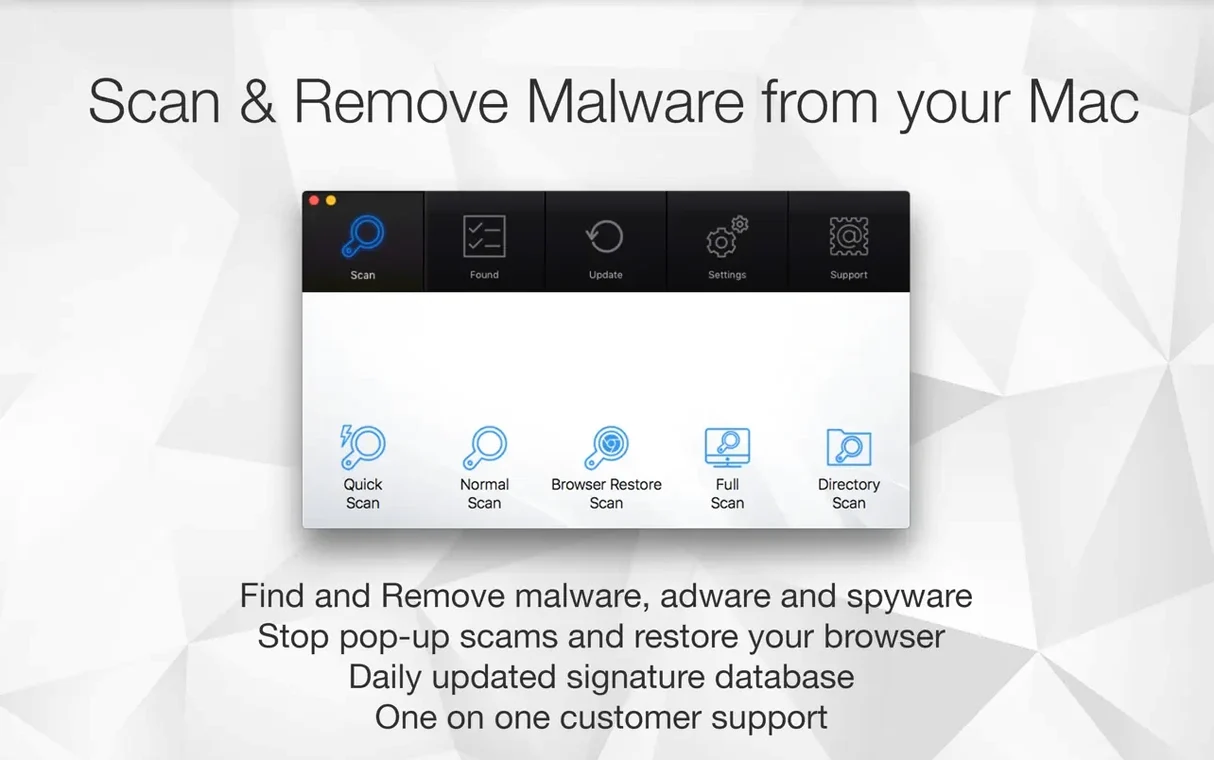 antivirus zap mac — window overview