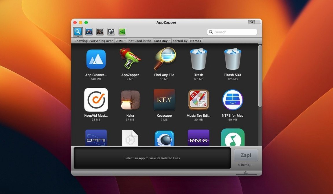 appzapper serial — window overview