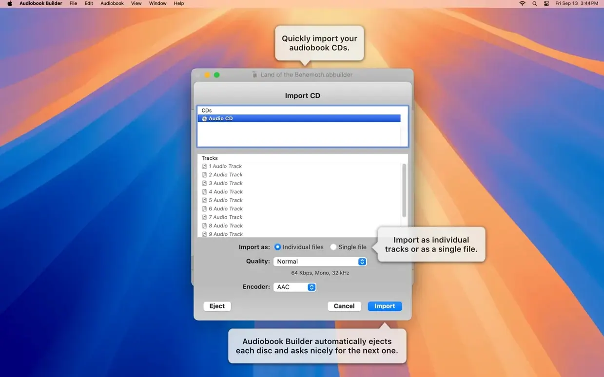 Audiobook Builder mode 3