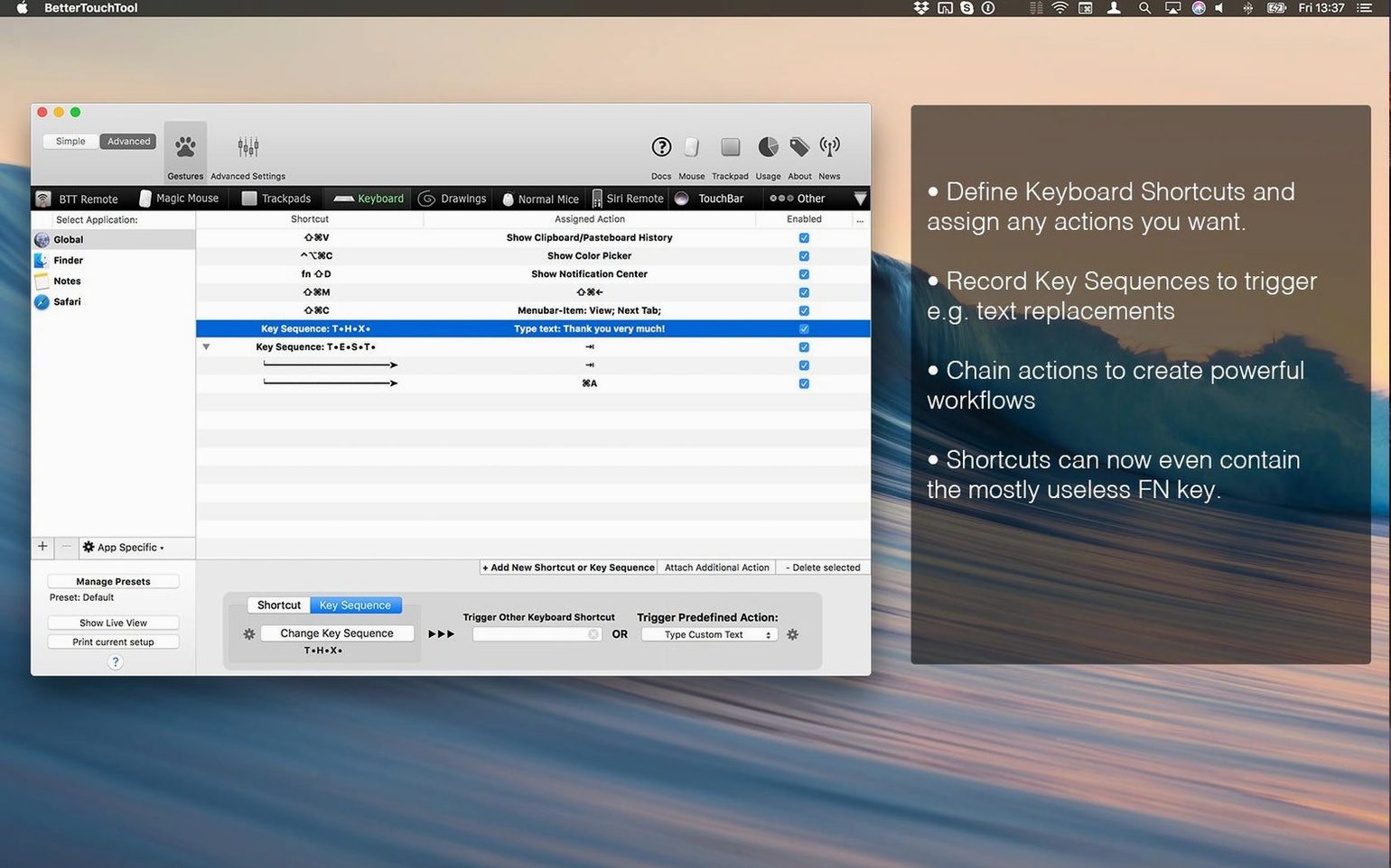BetterTouchTool mode 3