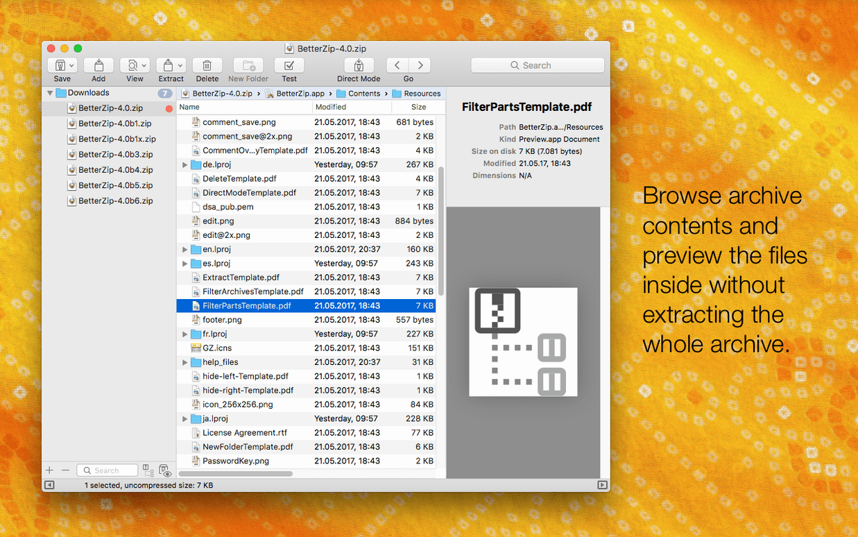 better zip mac — window overview