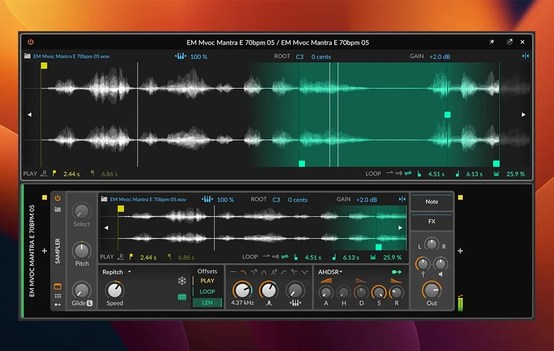 Bitwig Studio detail view 3