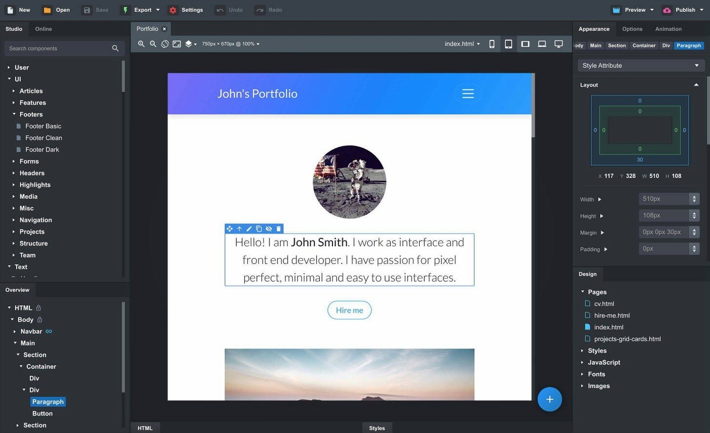 bootstrap studio mac — window overview