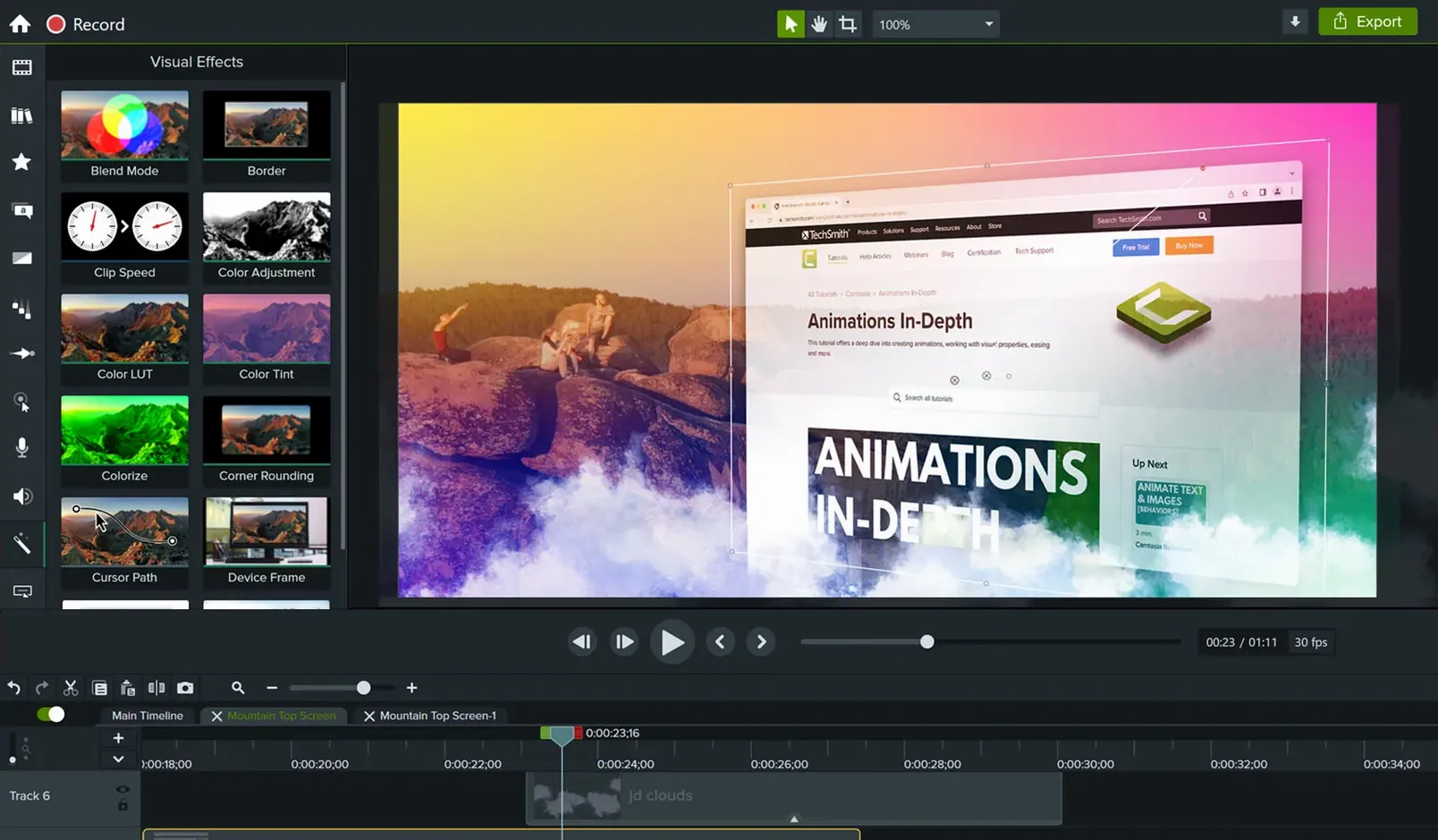 Camtasia detail view 3