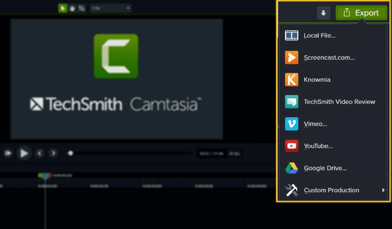 Camtasia detail view 4