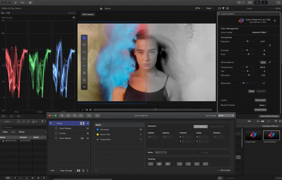 color finale pro crack mac — window overview