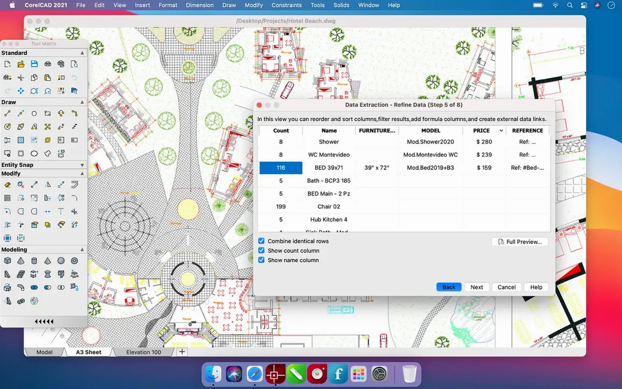 CorelCAD mode 2