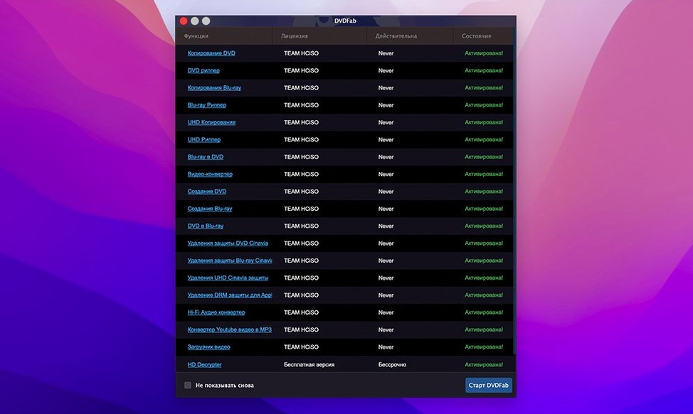 dvdfab for mac — window overview