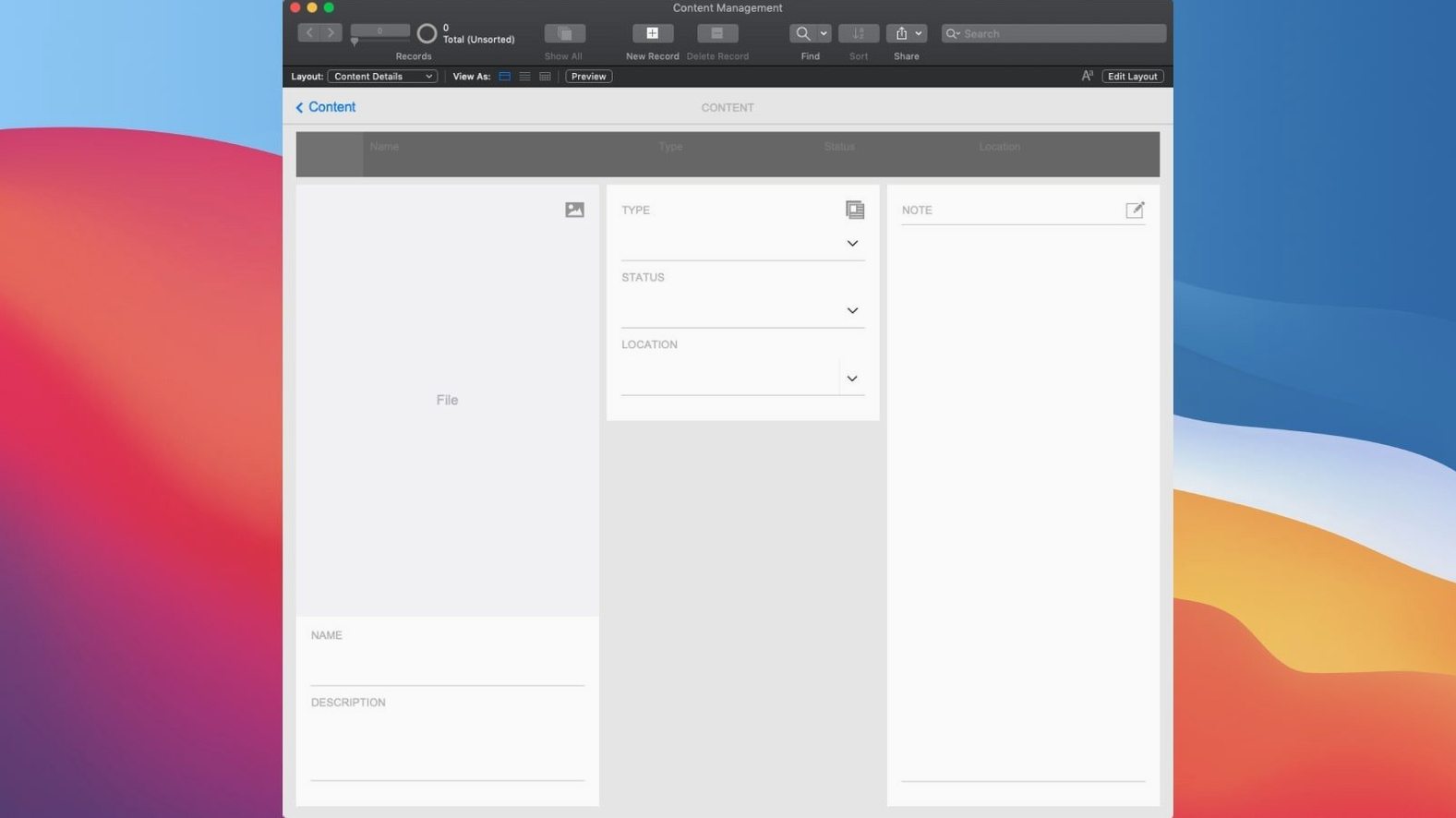 FileMaker Pro mode 2