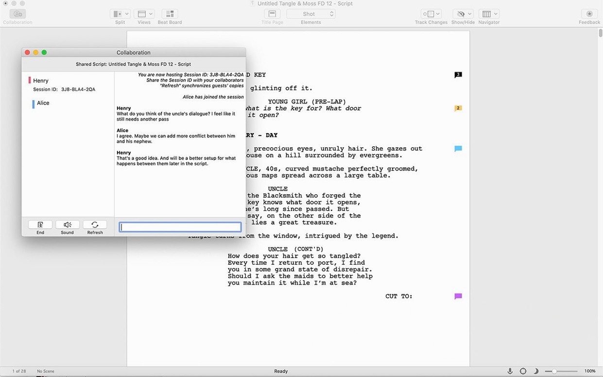 Final Draft mode 3