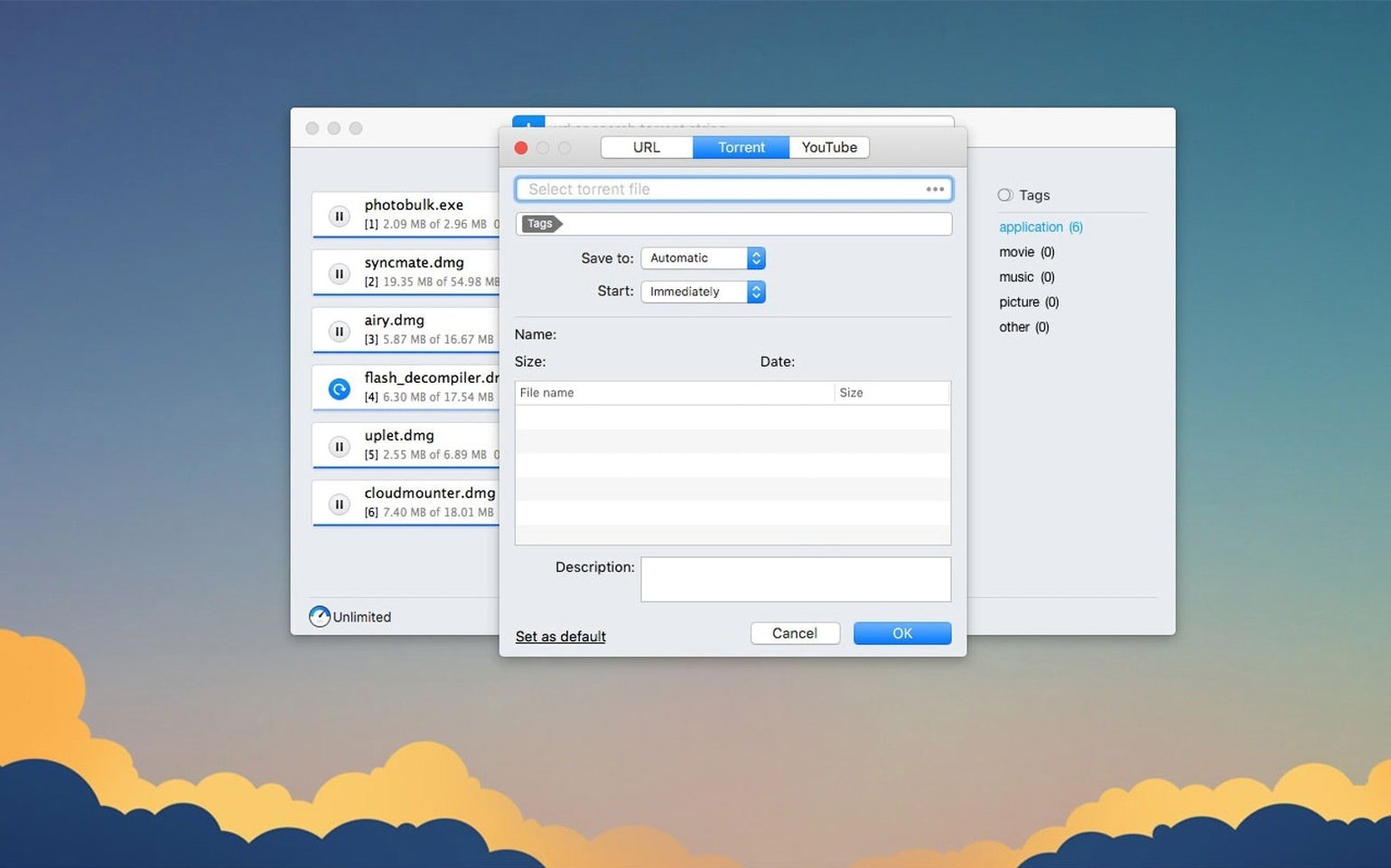 folx torrent start screen