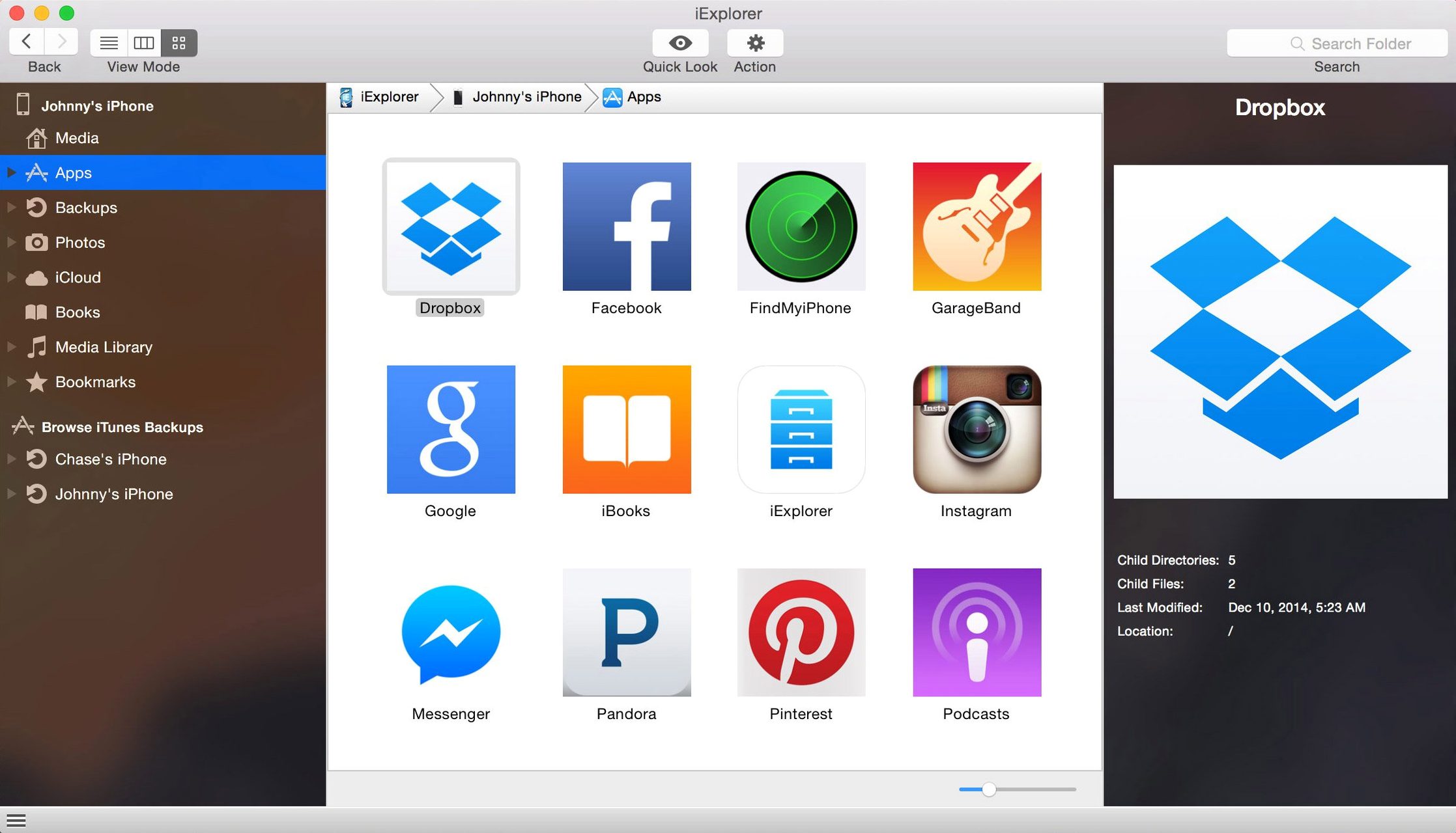 iexplorer full — window overview
