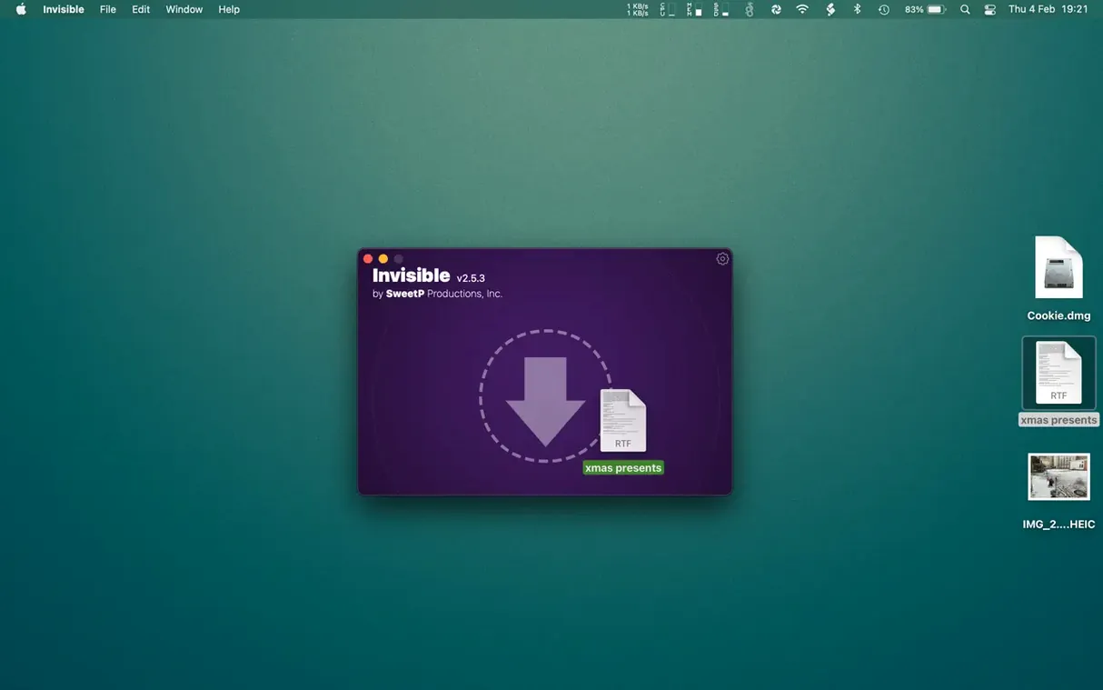 invisible mac full version start screen