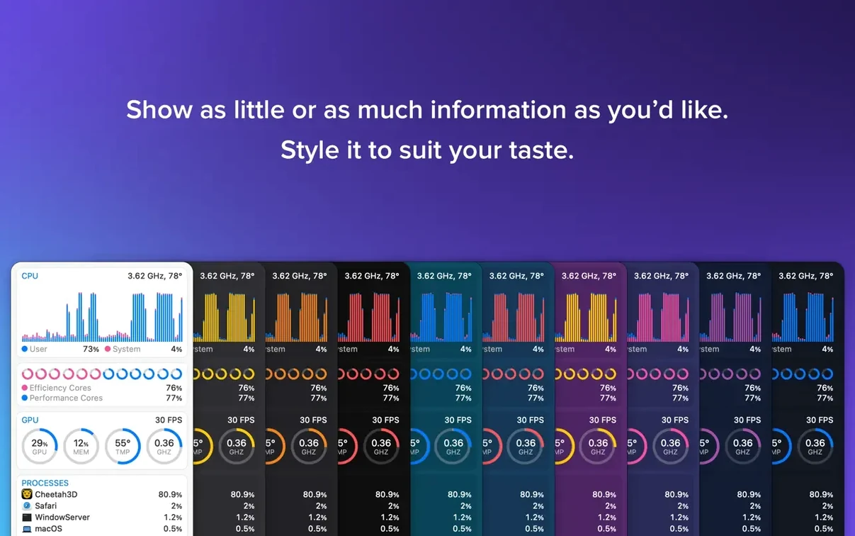 iStat Menus mode 5