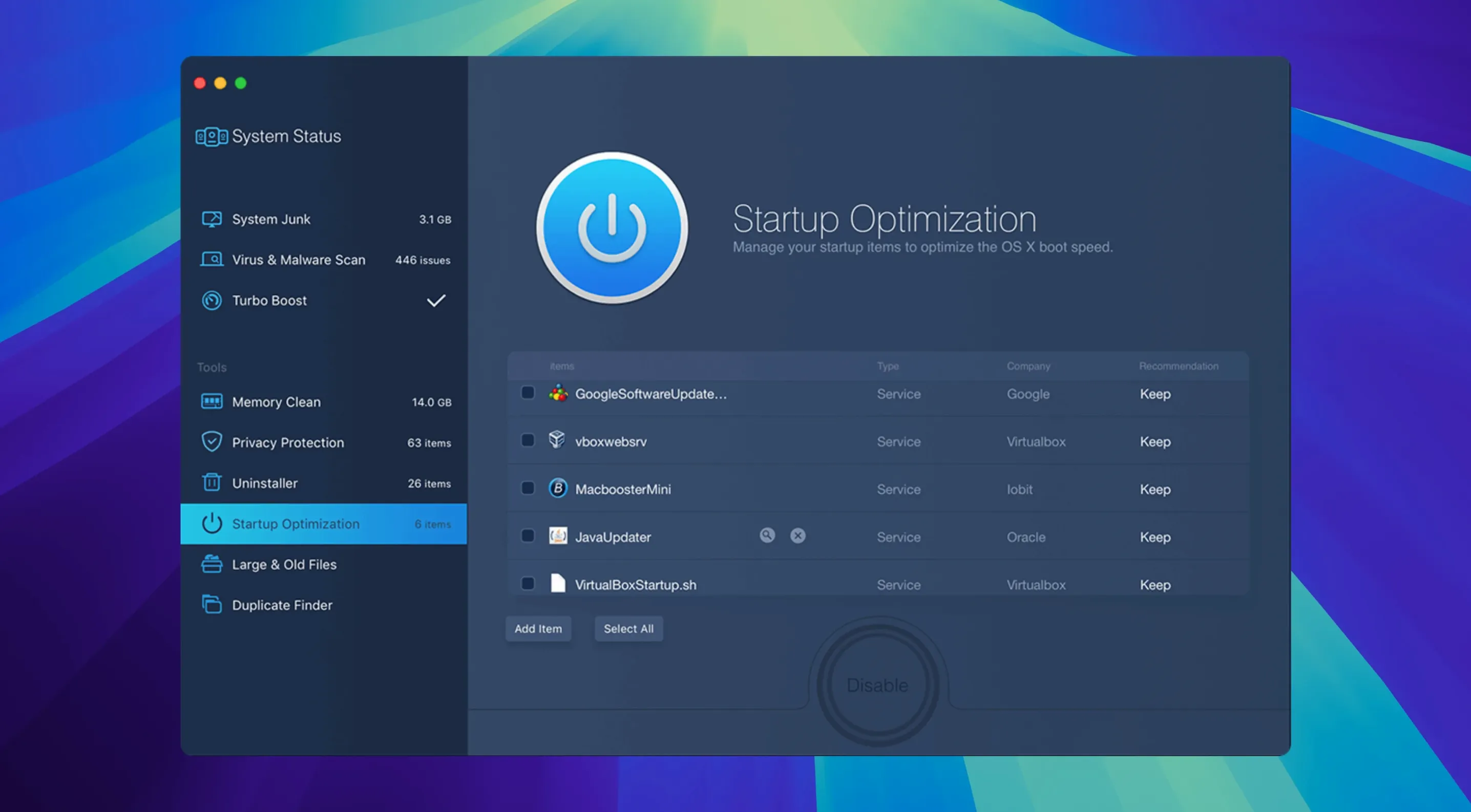 MacBooster detail view 2