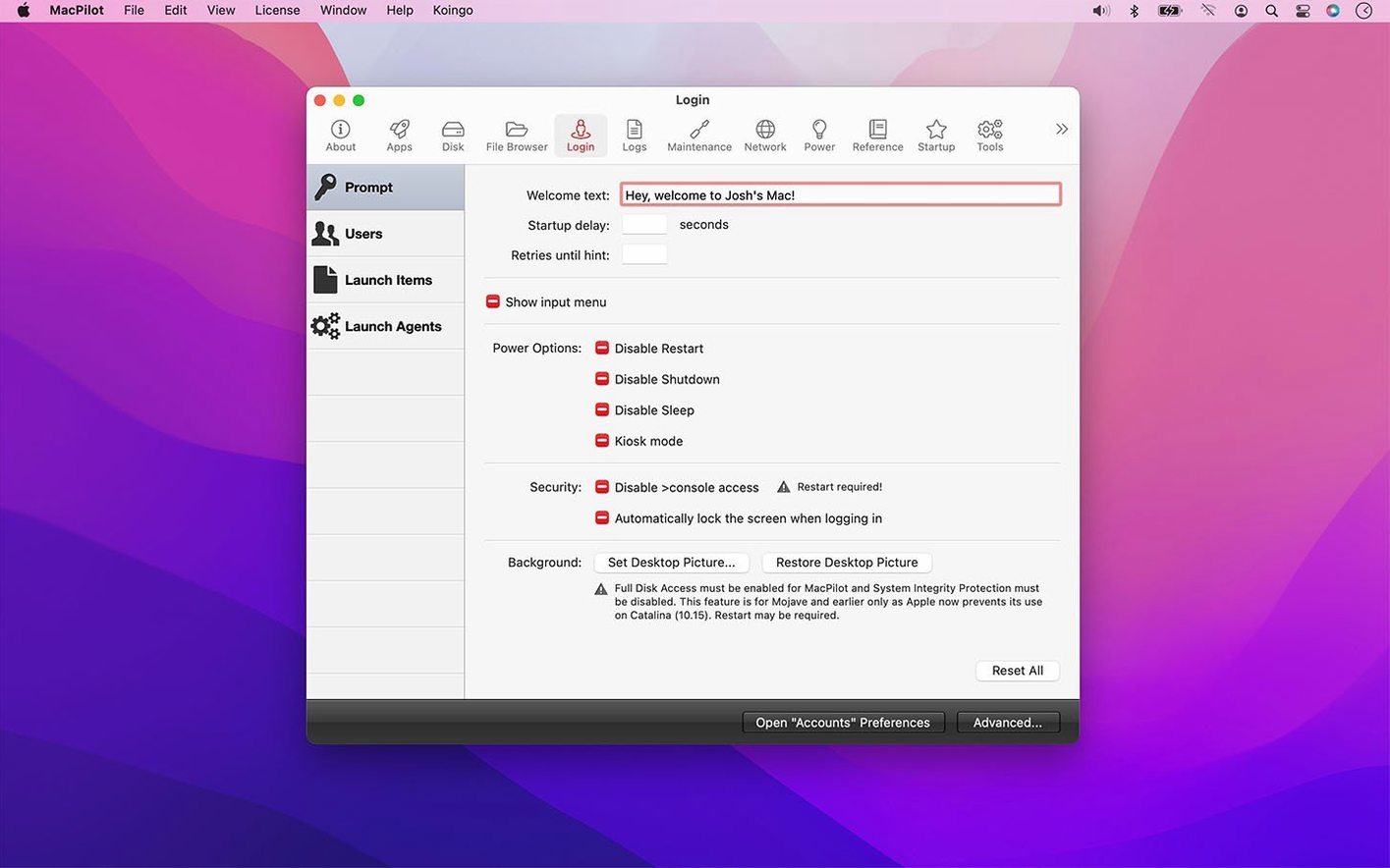 MacPilot mode 4