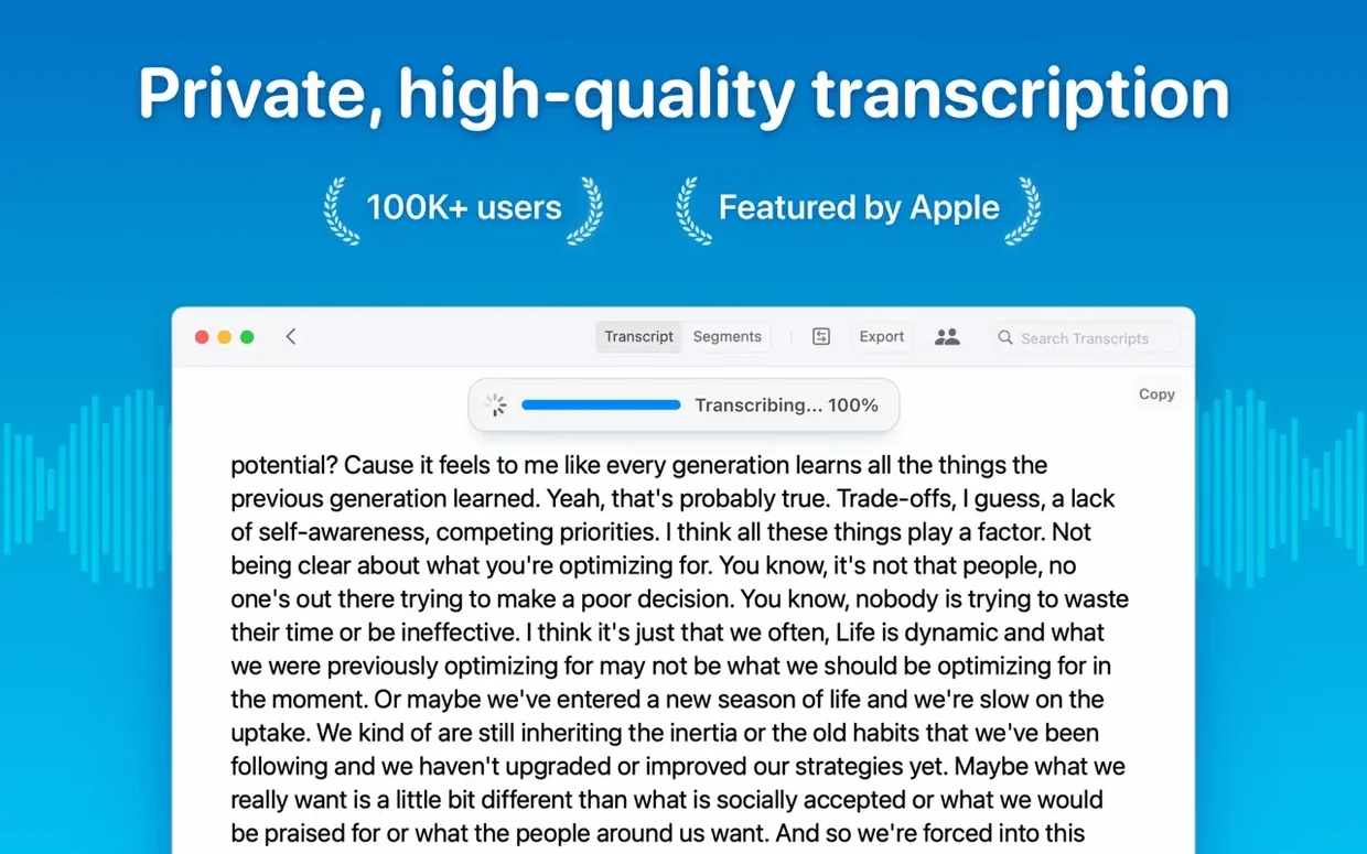 macwhisper — window overview