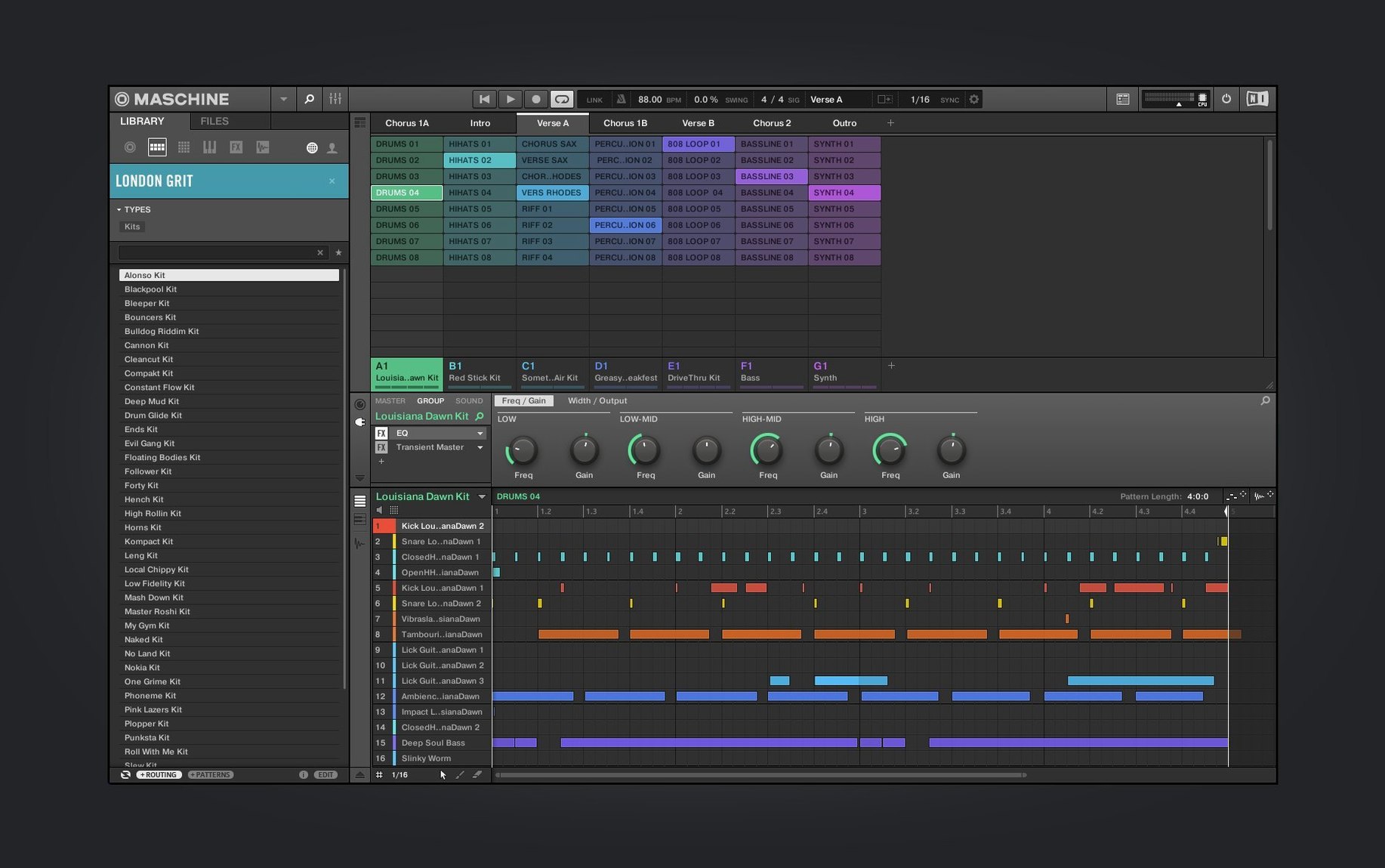 maschine — window overview