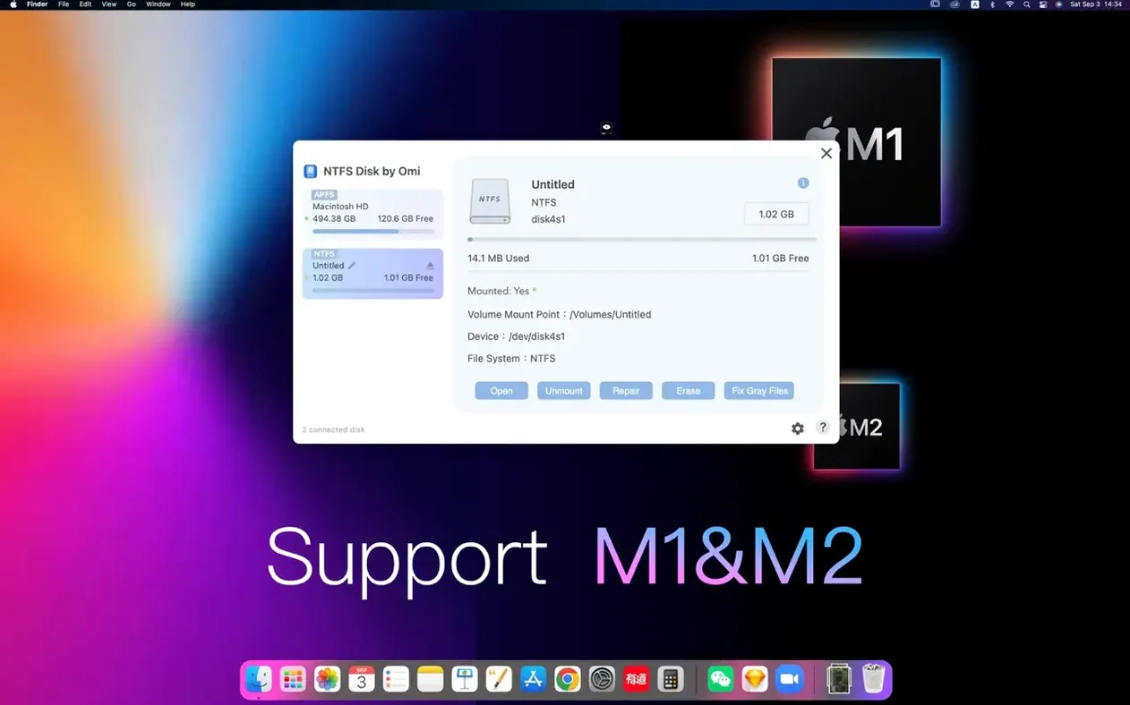 NTFS Disk by Omi NTFS detail view 2