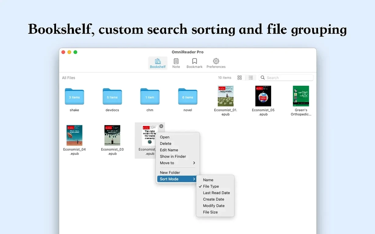 omnireader pro mac — window overview