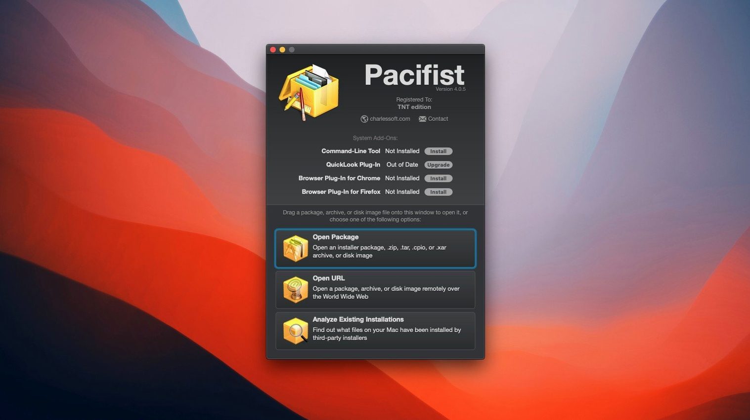 pacifist download start screen