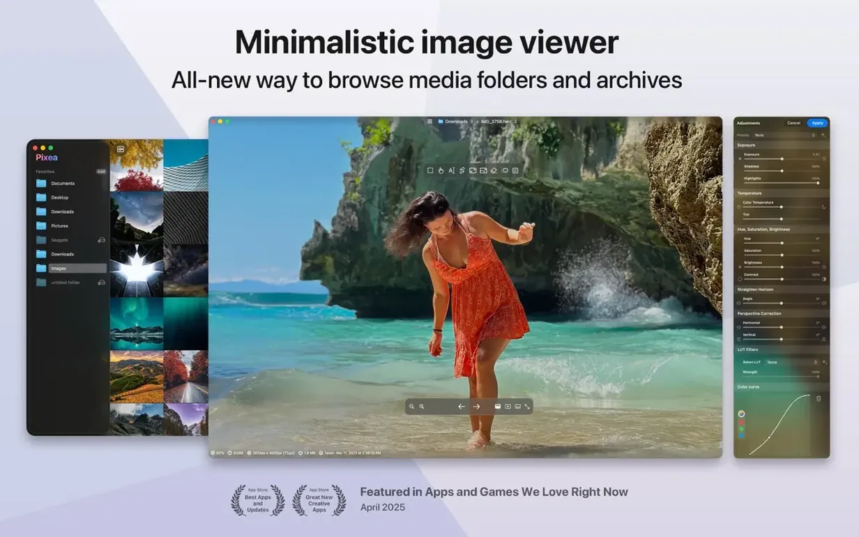 pixea plus for mac — window overview