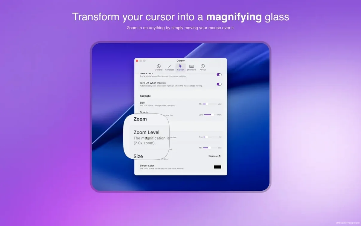 Presentify detail view 7