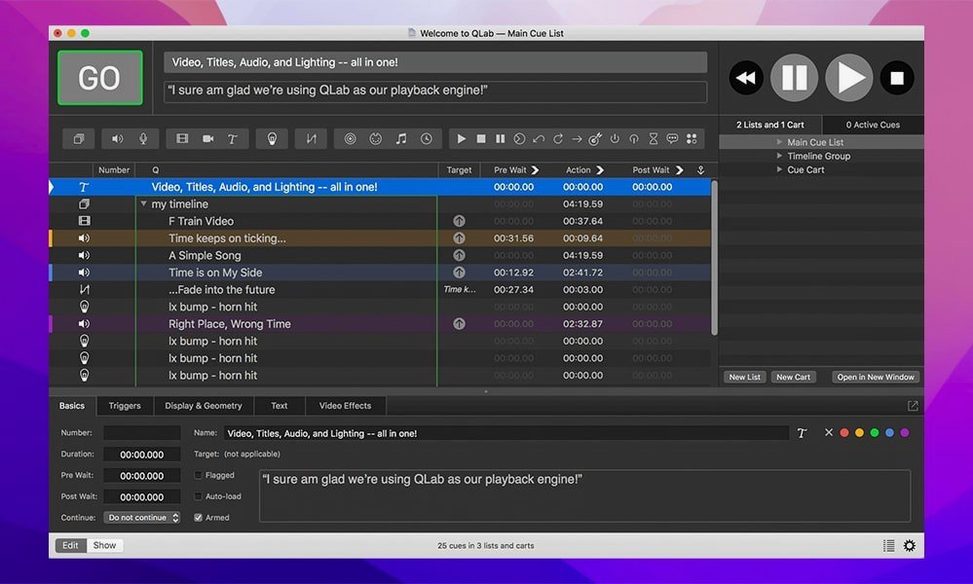 qlab crack mac — window overview
