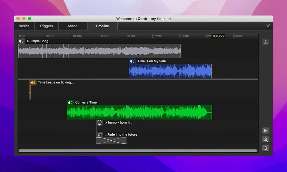 QLab detail view 3