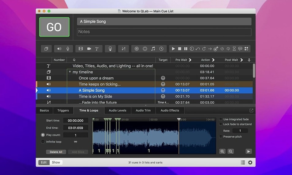 QLab detail view 4