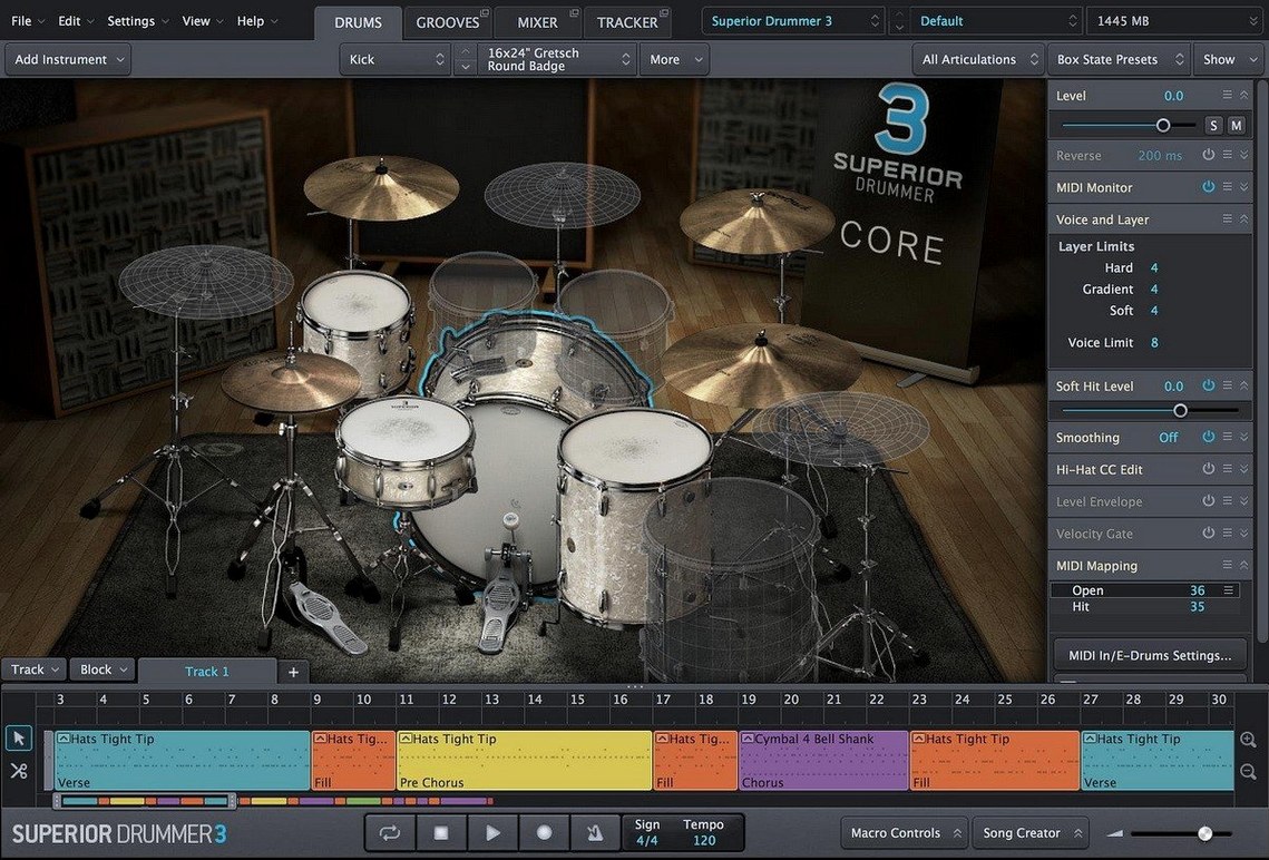 superior drummer 3 mac crack — window overview