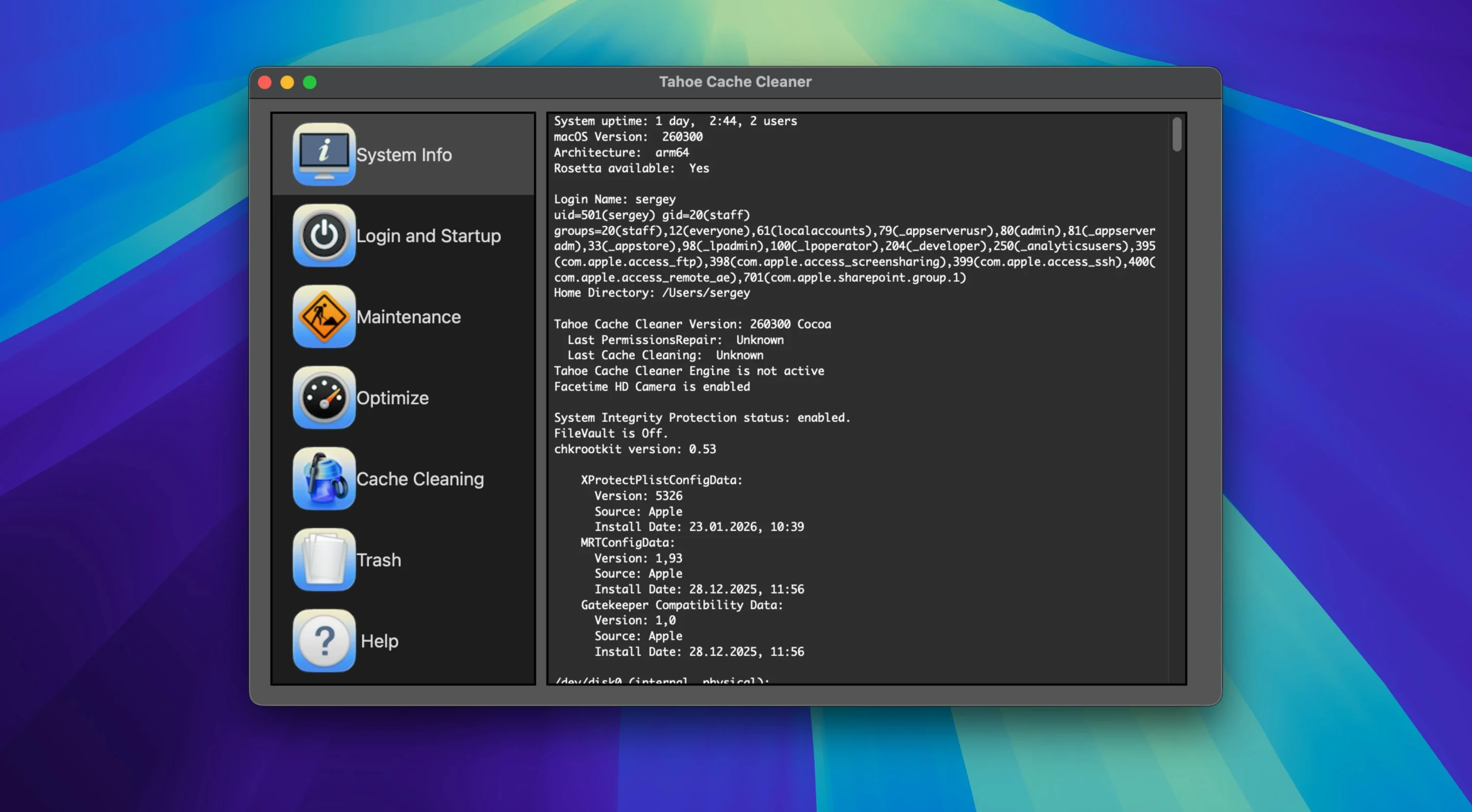 tahoe cache cleaner torrent mac start screen
