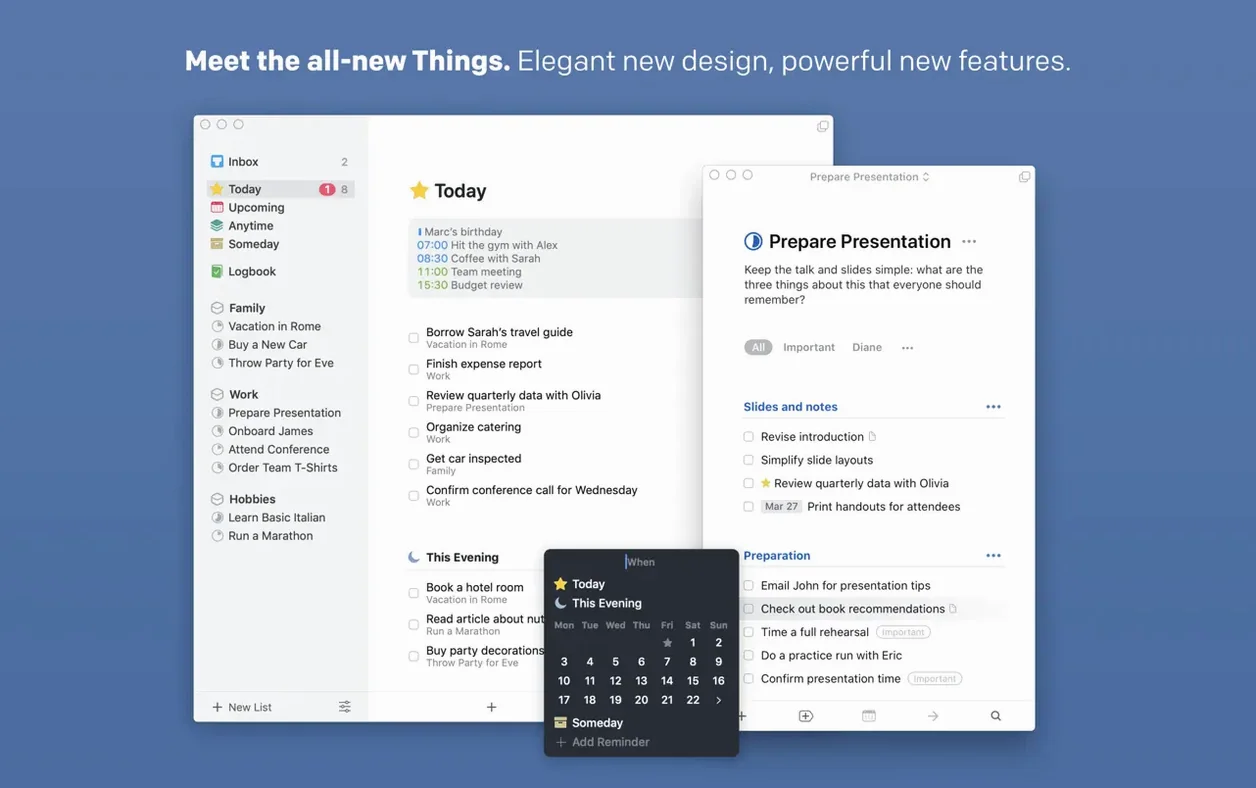 things 3 mac download start screen