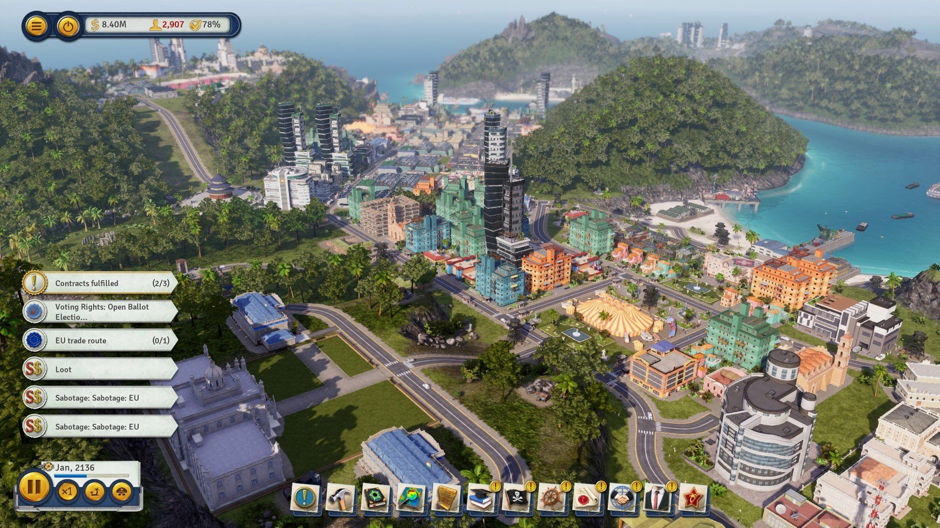 tropico torrent start screen