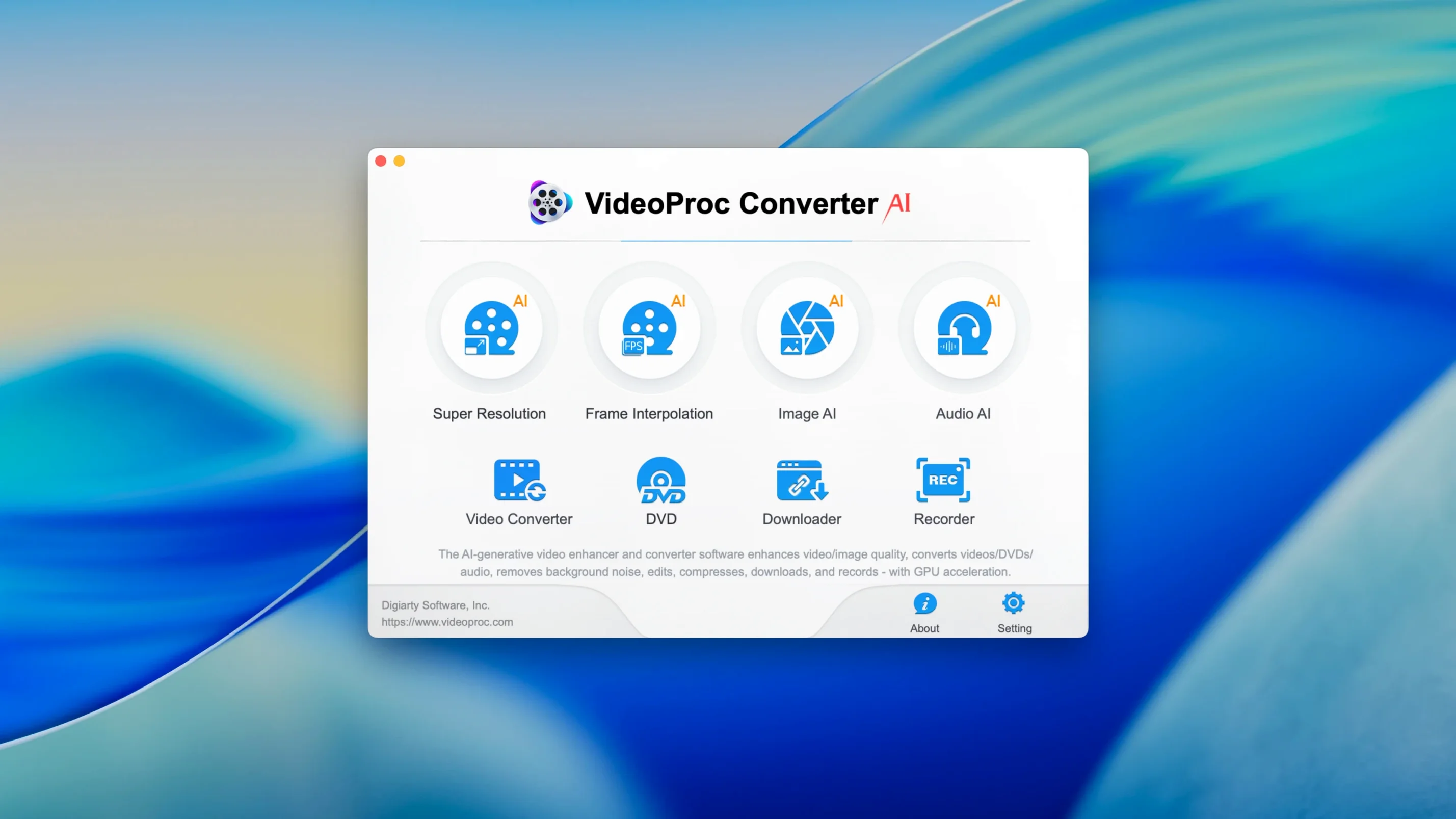videoproc converter ai crack — window overview