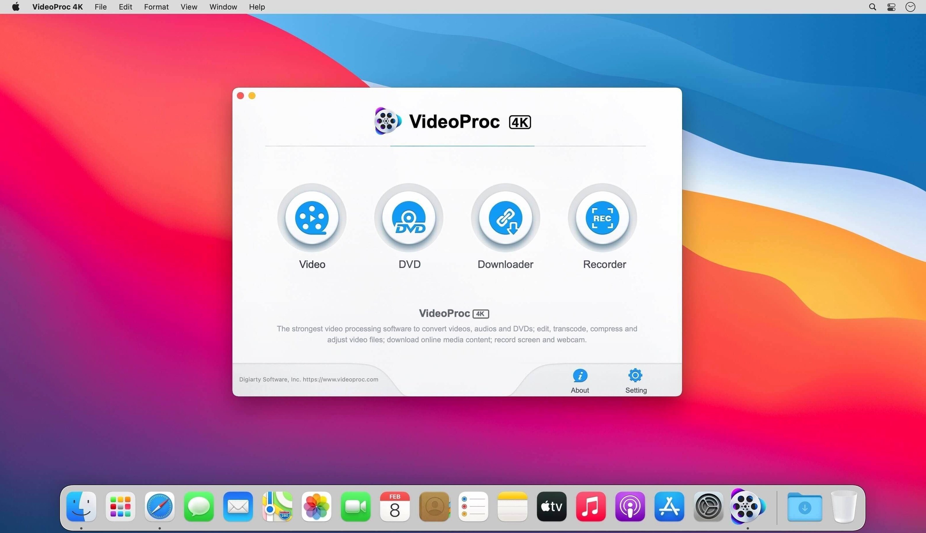 videoproc converter — window overview