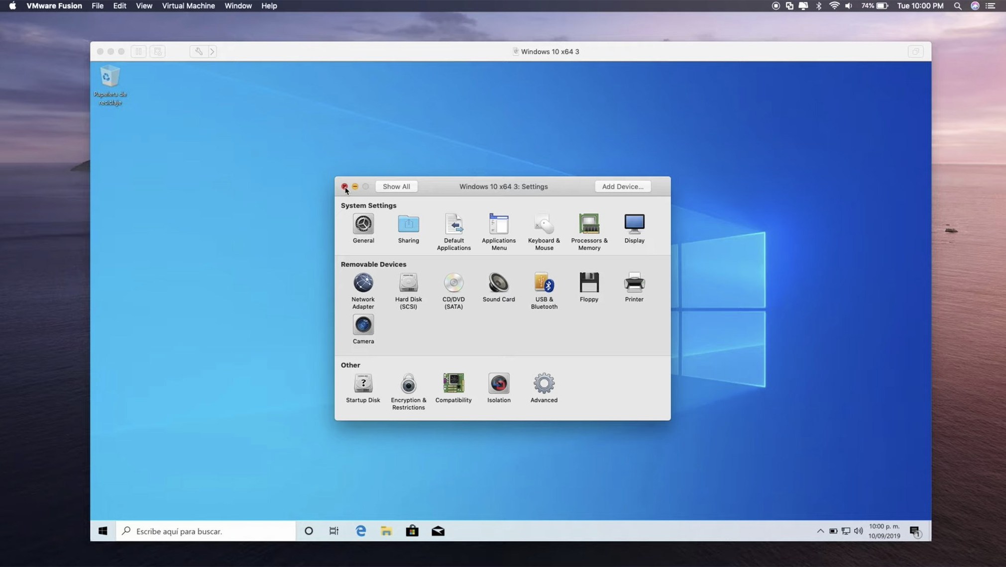 VMware Fusion Pro detail view 4