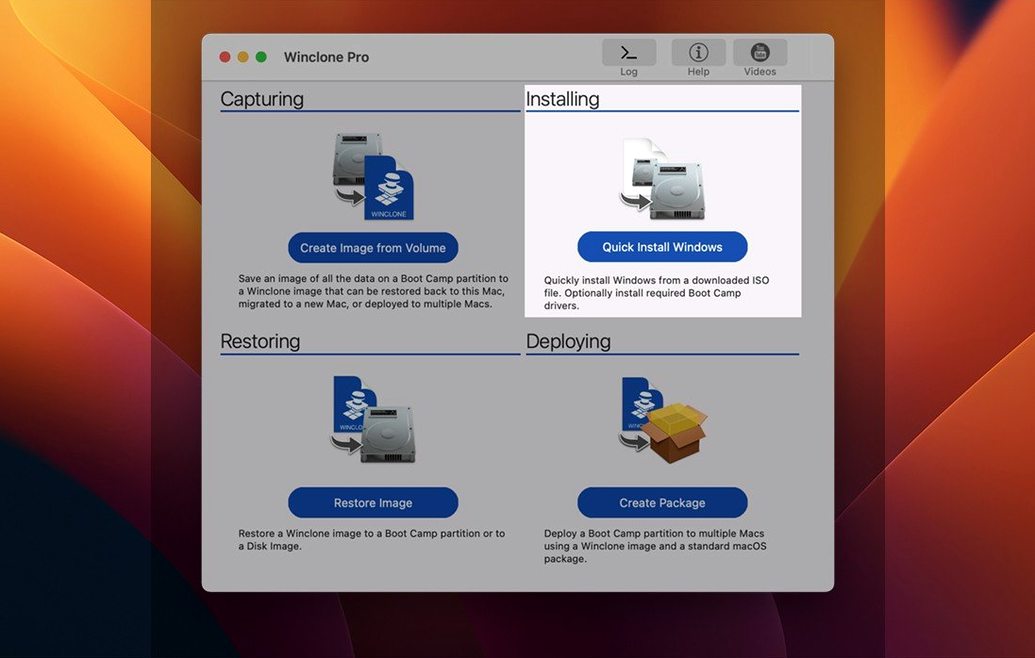 Winclone Pro mode 3