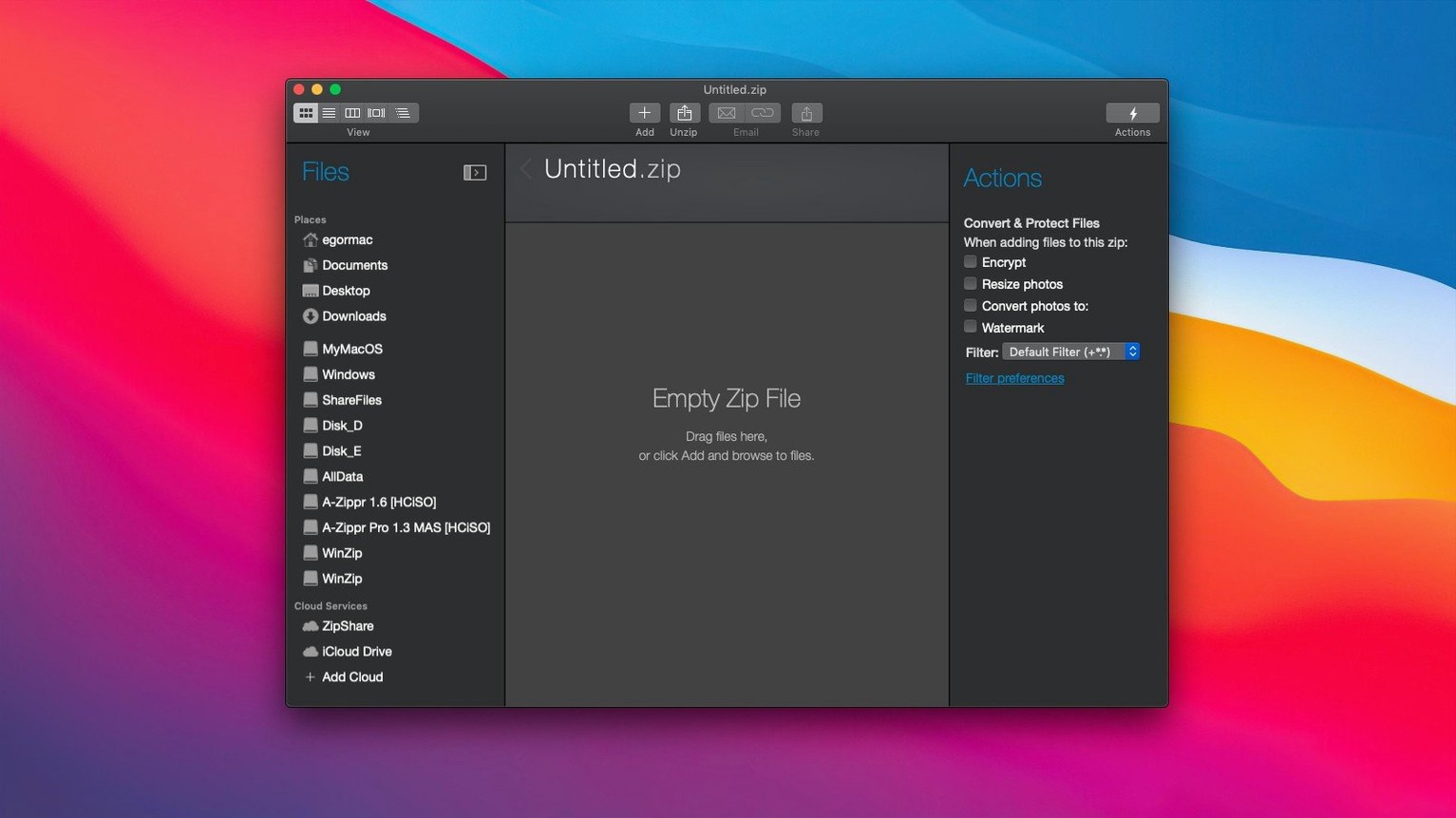 winzip for mac crack — window overview