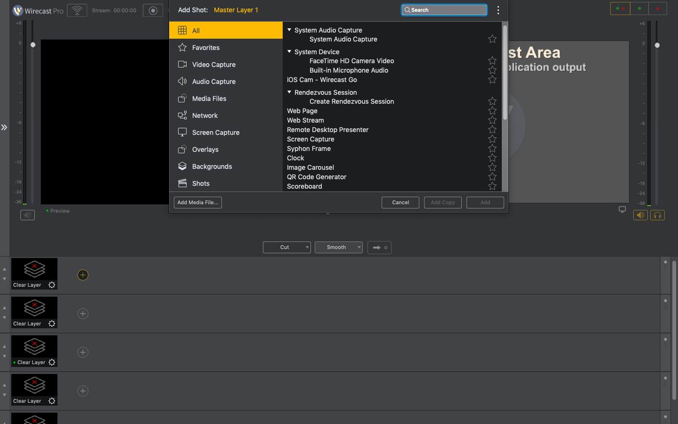 Wirecast Pro detail view 2