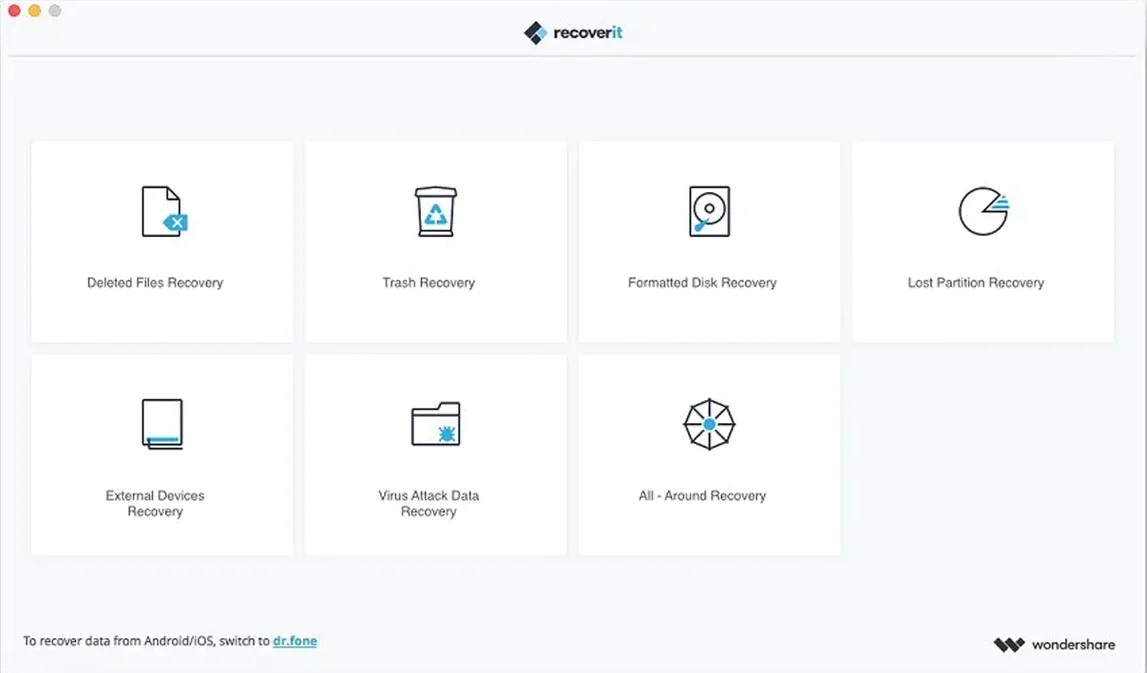 wondershare data recovery torrent — window overview